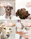 Pet Shampoo Brush, Silicone Massage Rubber Bath Comb With Shampoo Storage For Dog & Cat Grooming Tool