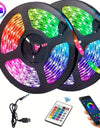 Create A Magical Ambience With 5050 RGB Led Strip Lights - Music Sync Color Changing, Remote Control, Perfect For Home, Garden, Party, And More!