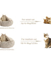 Plush Round Hooded Pet Bed, Warm Dog Bed For Small Dogs, Fluffy Soft Cat Bed, Donut Pet Cushion