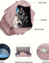 Expandable Travel Luggage, Sports Handbag & wash bag, Fitness Bag, Women's One Shoulder Weekend Overnight Bag