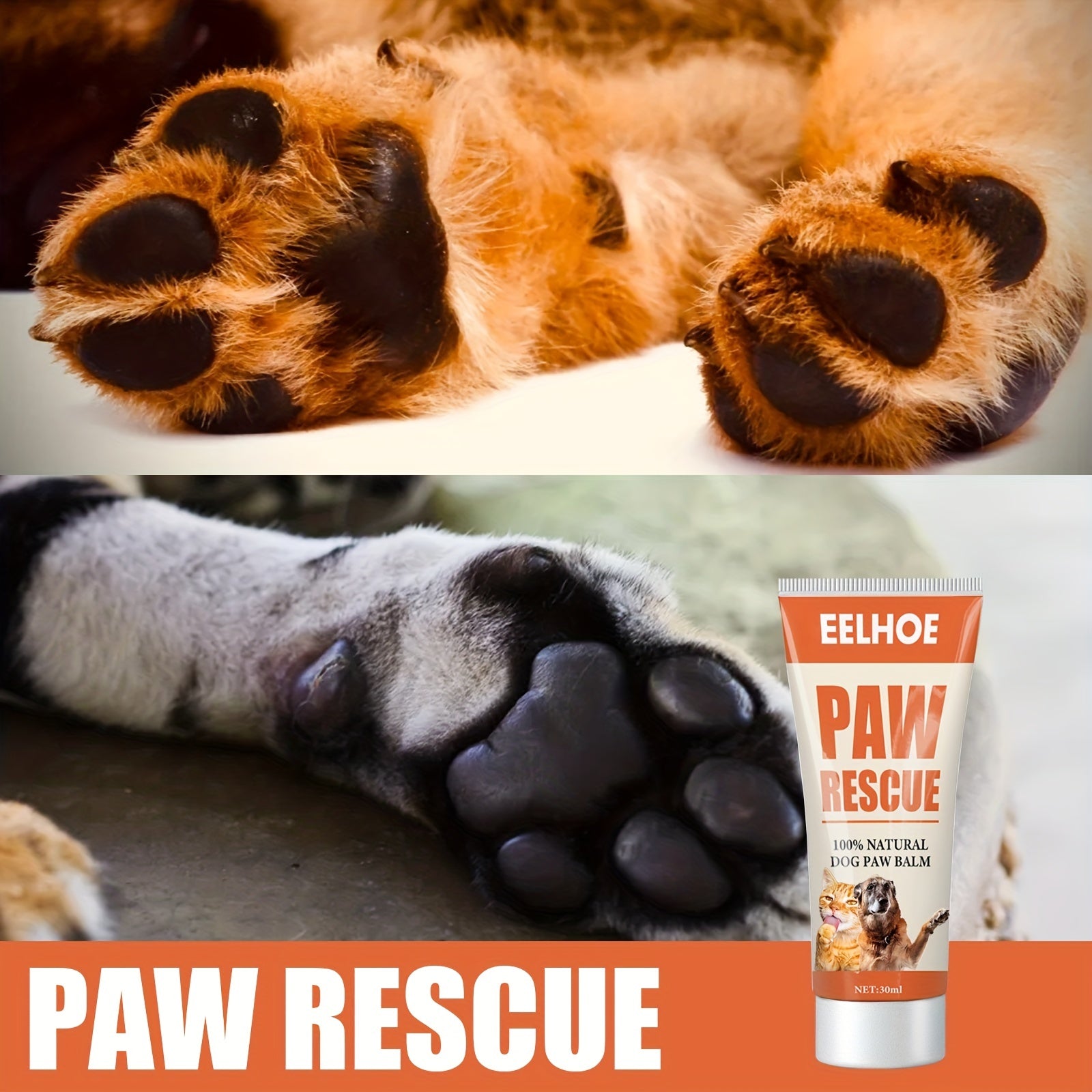Paw Protection for Your Furry pets: Pet Paw Balm for Dogs & Cats - Moisturize & Protect Dry Paws Year-Round!