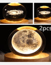 LED Night Light Galaxy Crystal Ball Table Lamp 3D Planet Moon Lamp Bedroom Home Decor For Kids Party Children Birthday Gifts