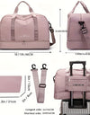 Expandable Travel Luggage, Sports Handbag & wash bag, Fitness Bag, Women's One Shoulder Weekend Overnight Bag