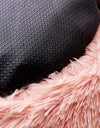 Plush Round Hooded Pet Bed, Warm Dog Bed For Small Dogs, Fluffy Soft Cat Bed, Donut Pet Cushion