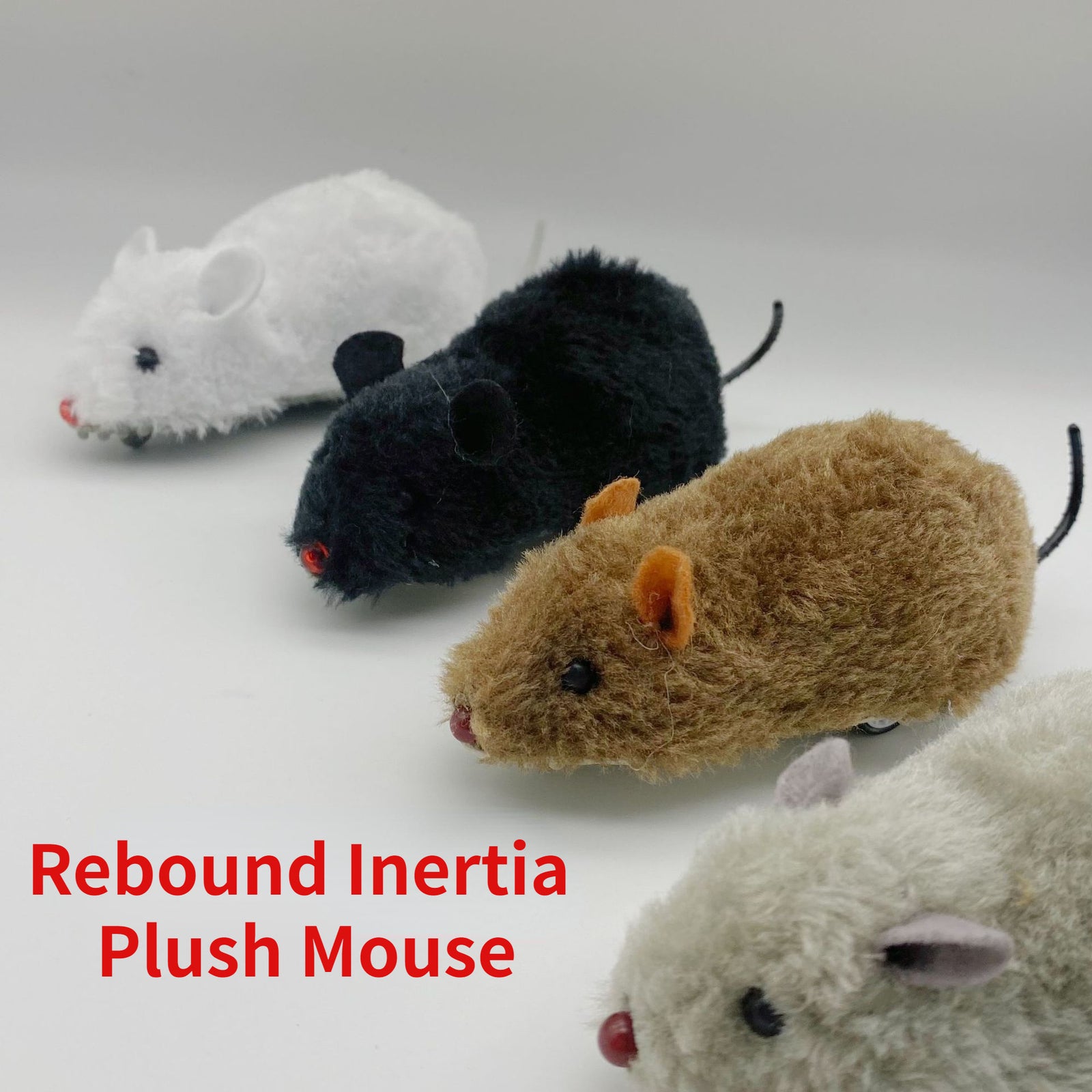 2023 New Design 1pc Random Color Rebound Inertia Plush Little Mouse Can Jump And Shake Tail Pet Dog Cat Toy