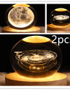 LED Night Light Galaxy Crystal Ball Table Lamp 3D Planet Moon Lamp Bedroom Home Decor For Kids Party Children Birthday Gifts