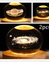 LED Night Light Galaxy Crystal Ball Table Lamp 3D Planet Moon Lamp Bedroom Home Decor For Kids Party Children Birthday Gifts