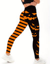 Faux Denim Print Yoga Workout Tight Pants, Stretch Sports Running Training Leggings, Women's Activewear