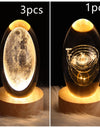 LED Night Light Galaxy Crystal Ball Table Lamp 3D Planet Moon Lamp Bedroom Home Decor For Kids Party Children Birthday Gifts