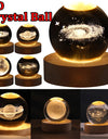 LED Night Light Galaxy Crystal Ball Table Lamp 3D Planet Moon Lamp Bedroom Home Decor For Kids Party Children Birthday Gifts