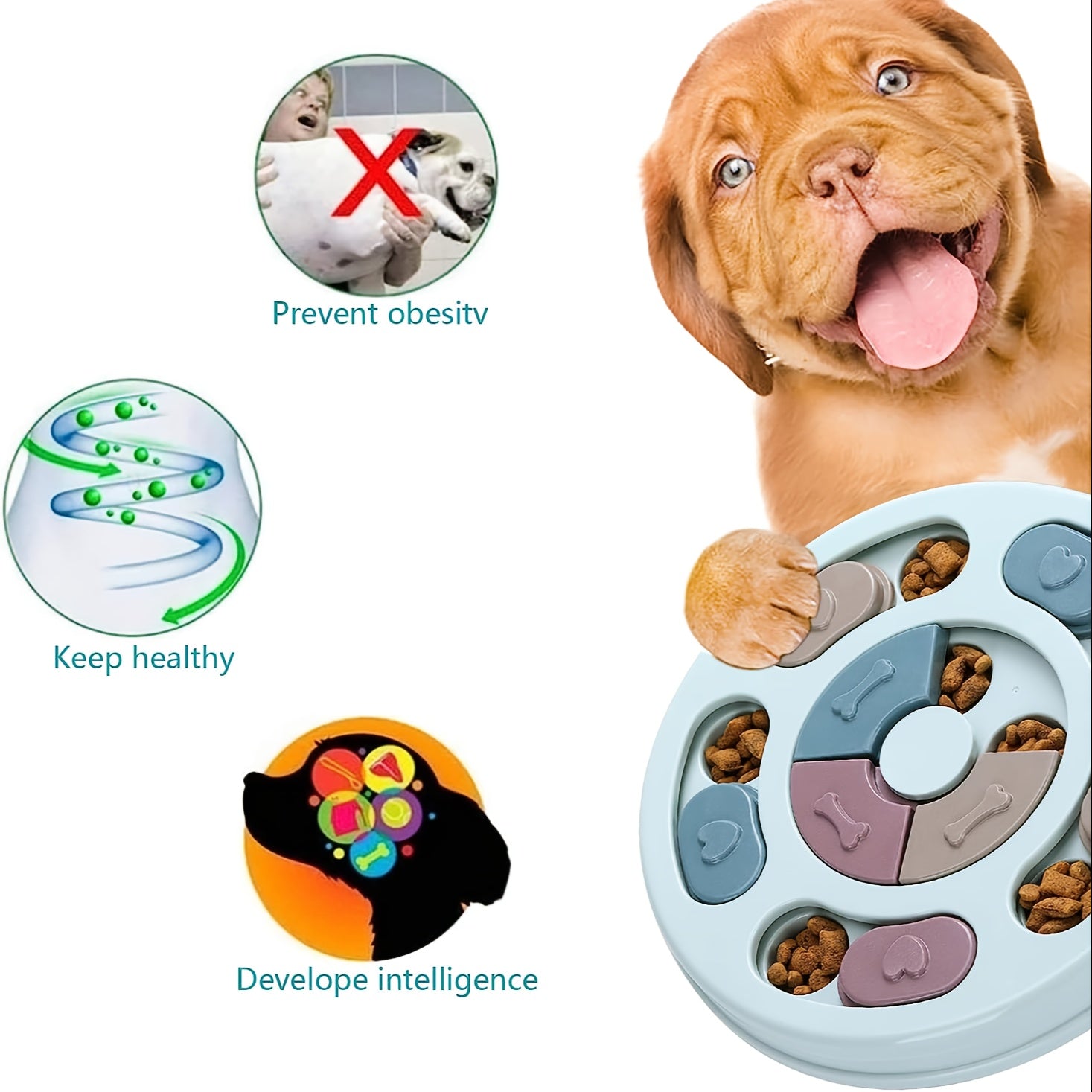 Dog Toys For Puppies, Interactive Dog Toys For Training, Dog Enrichment Toys For Large Medium Small Smart Dogs, Pet Puzzles Toys For Dogs Mental Stimulation, Dog Cat Treat Toy Brain Games
