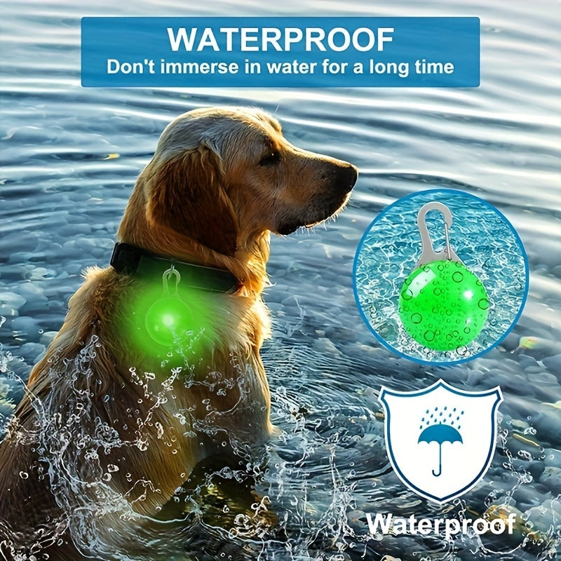 Bright LED Collar Light Pendant with Carabiner Clip-Setting Insulating Sheet for Nighttime Safety of Dogs and Cats - Flashing Pet Tag Supplies