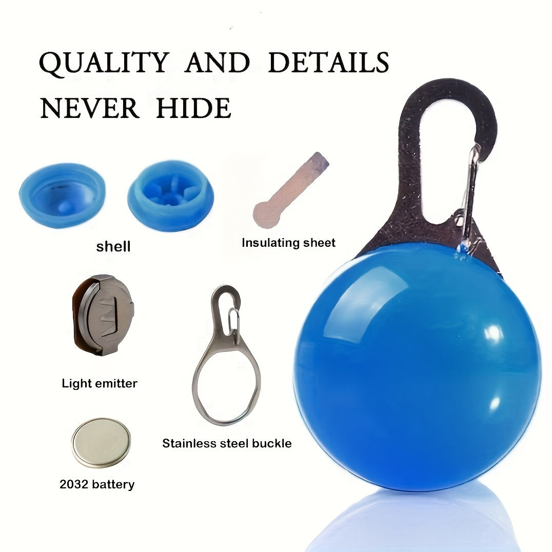 Bright LED Collar Light Pendant with Carabiner Clip-Setting Insulating Sheet for Nighttime Safety of Dogs and Cats - Flashing Pet Tag Supplies