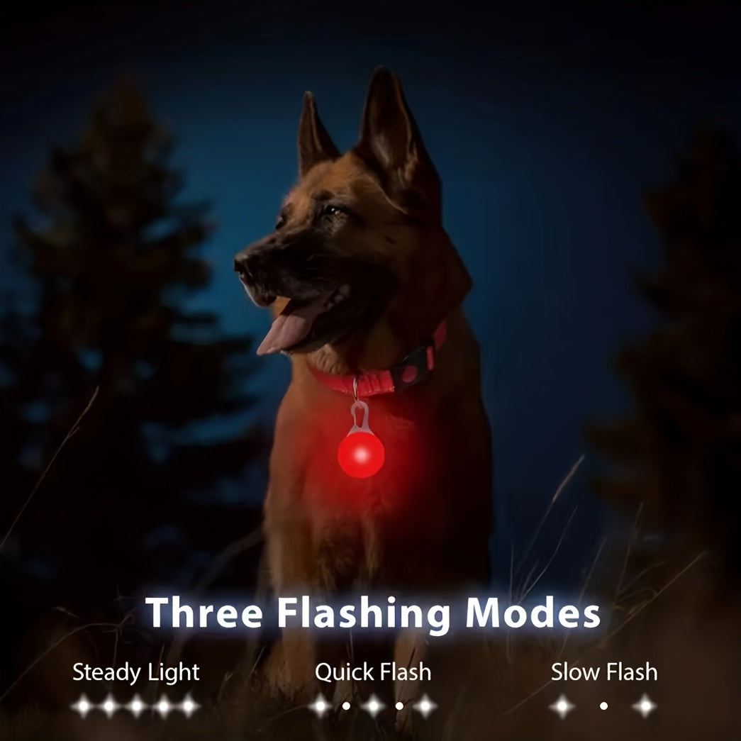 Bright LED Collar Light Pendant with Carabiner Clip-Setting Insulating Sheet for Nighttime Safety of Dogs and Cats - Flashing Pet Tag Supplies