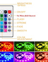 Create A Magical Ambience With 5050 RGB Led Strip Lights - Music Sync Color Changing, Remote Control, Perfect For Home, Garden, Party, And More!