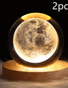 LED Night Light Galaxy Crystal Ball Table Lamp 3D Planet Moon Lamp Bedroom Home Decor For Kids Party Children Birthday Gifts