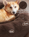 Calming Dog & Cat Bed, Donut Cuddler Warming Cozy Soft Round Bed, Fluffy Faux Fur Plush Cushion Bed For Small Medium And Large Dogs And Cats (40.64cm/50.8cm/60.96cm/71.12cm/78.74cm/99.06cm)