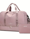 Expandable Travel Luggage, Sports Handbag & wash bag, Fitness Bag, Women's One Shoulder Weekend Overnight Bag