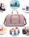 Expandable Travel Luggage, Sports Handbag & wash bag, Fitness Bag, Women's One Shoulder Weekend Overnight Bag
