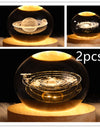 LED Night Light Galaxy Crystal Ball Table Lamp 3D Planet Moon Lamp Bedroom Home Decor For Kids Party Children Birthday Gifts