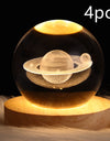 LED Night Light Galaxy Crystal Ball Table Lamp 3D Planet Moon Lamp Bedroom Home Decor For Kids Party Children Birthday Gifts