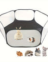 1pc Portable And Breathable Pet Playpen For Small Animals, Pet Mesh Fence Small Animal Cage Tent For Rabbits, Hamsters, Chinchillas, And Hedgehogs