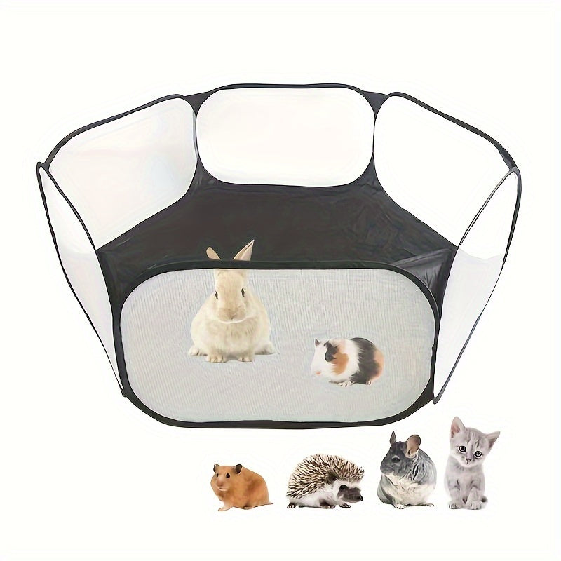 1pc Portable And Breathable Pet Playpen For Small Animals, Pet Mesh Fence Small Animal Cage Tent For Rabbits, Hamsters, Chinchillas, And Hedgehogs
