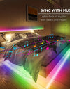 Create A Magical Ambience With 5050 RGB Led Strip Lights - Music Sync Color Changing, Remote Control, Perfect For Home, Garden, Party, And More!