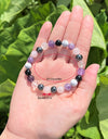 Stress Relief Bracelet Purple Black White Pink Natural Stone Bracelet For Women Gift