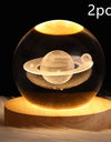 LED Night Light Galaxy Crystal Ball Table Lamp 3D Planet Moon Lamp Bedroom Home Decor For Kids Party Children Birthday Gifts