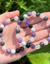 Stress Relief Bracelet Purple Black White Pink Natural Stone Bracelet For Women Gift