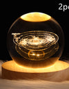 LED Night Light Galaxy Crystal Ball Table Lamp 3D Planet Moon Lamp Bedroom Home Decor For Kids Party Children Birthday Gifts