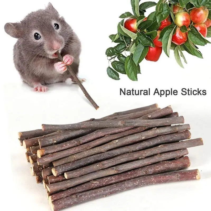50g/Bag Pet Playing Small Pets Rabbit Hamster Guinea Pig Parrot Toys Hamster Chew Toy Wood Sticks Twigs Cleaning Teeth