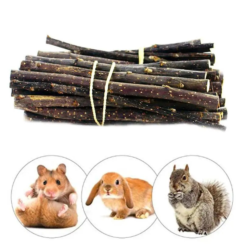 50g/Bag Pet Playing Small Pets Rabbit Hamster Guinea Pig Parrot Toys Hamster Chew Toy Wood Sticks Twigs Cleaning Teeth