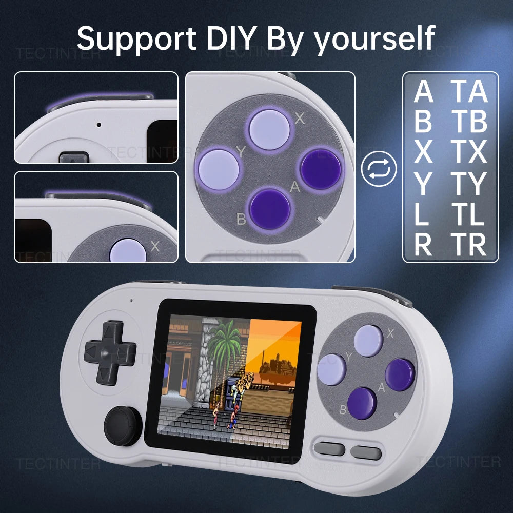 SF2000 Mini Handheld Game Console 3 inch IPS Screen Video Game Console Built-in 11000+ Games Retro TV Game Player AV Output