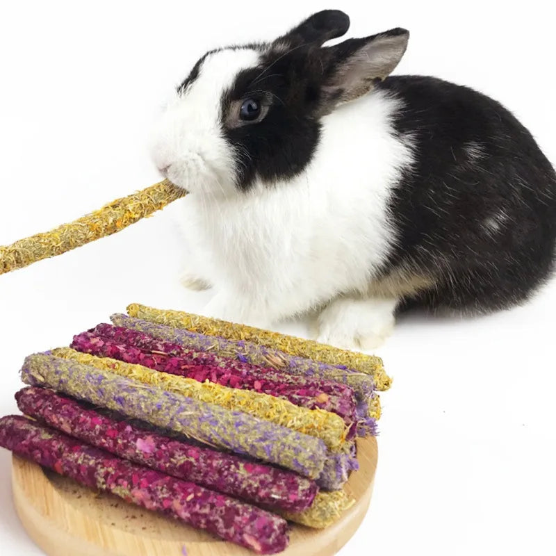 6Pcs Calendula Molar Rod  Pet Stick Molar Chewing Toys Dental Care Chewing Snacks for Rabbits Hamsters Chinchillas Small Pets