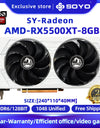 SOYO AMD Graphics Card Radeon RX580 RX5700XT 5500XT RX6600 6600XT 6600M GDDR6 Video Memory Gaming Card for Desktop Computers