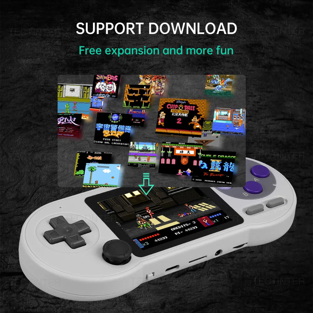 SF2000 Mini Handheld Game Console 3 inch IPS Screen Video Game Console Built-in 11000+ Games Retro TV Game Player AV Output