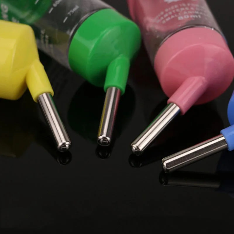 60ml/80ml/125ml/250ml Hamster Small Pets Water Drinking Bottle Plastic Rat Pet Dispenser Feeder Cage Hangable Water Bottle