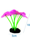 Silicone Glowing Artificial Fish Tank Light Aquarium Coral Plants Underwater Lights Pets Decor Aquatic mushroom seahorse light