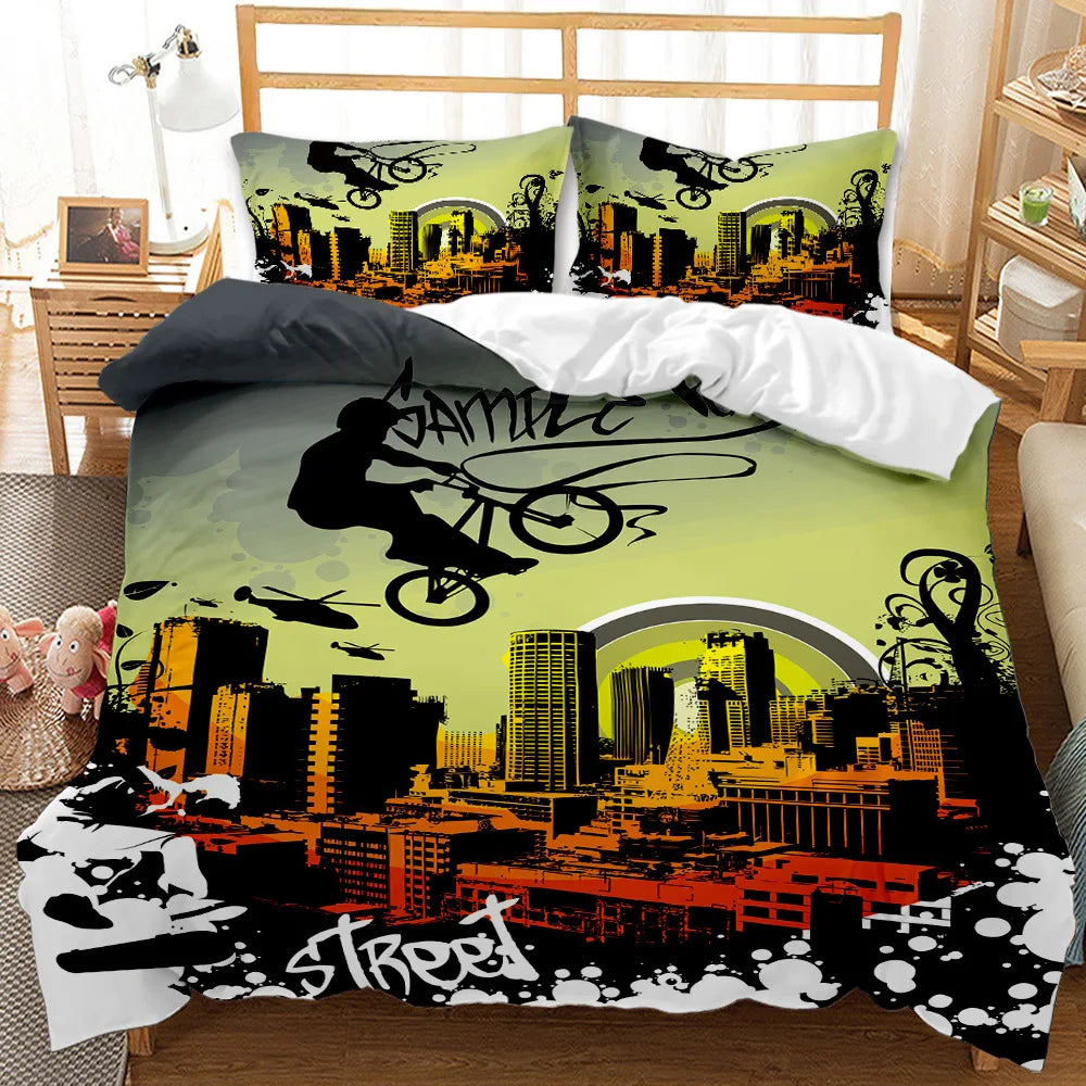 Gaming Bed Duvet Cover Set Twin,Gamer Bedding Sets for Boys Kids,Game King Size Duvet Cover Set 2/3pcs Microfiber Game Bed Set