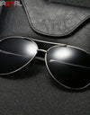 Men's Polarized Sunglasses UV400 Retro Pilot Male Sun Glasses Metal Eyeglasses Frame Driving Fishing Cycling Sunscreen Eyewear