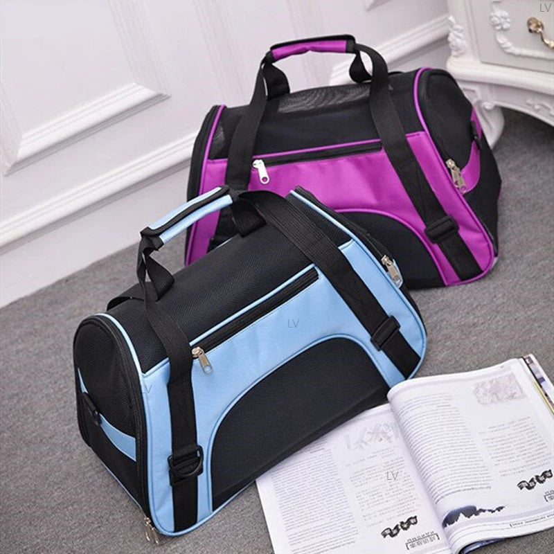 Dog Bags Carriers Portable Pet Bag Pink Dog Carrier Bags Blue Cat Carrier Outgoing Travel Breathable Pets Handbag