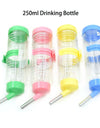 60ml/80ml/125ml/250ml Hamster Small Pets Water Drinking Bottle Plastic Rat Pet Dispenser Feeder Cage Hangable Water Bottle