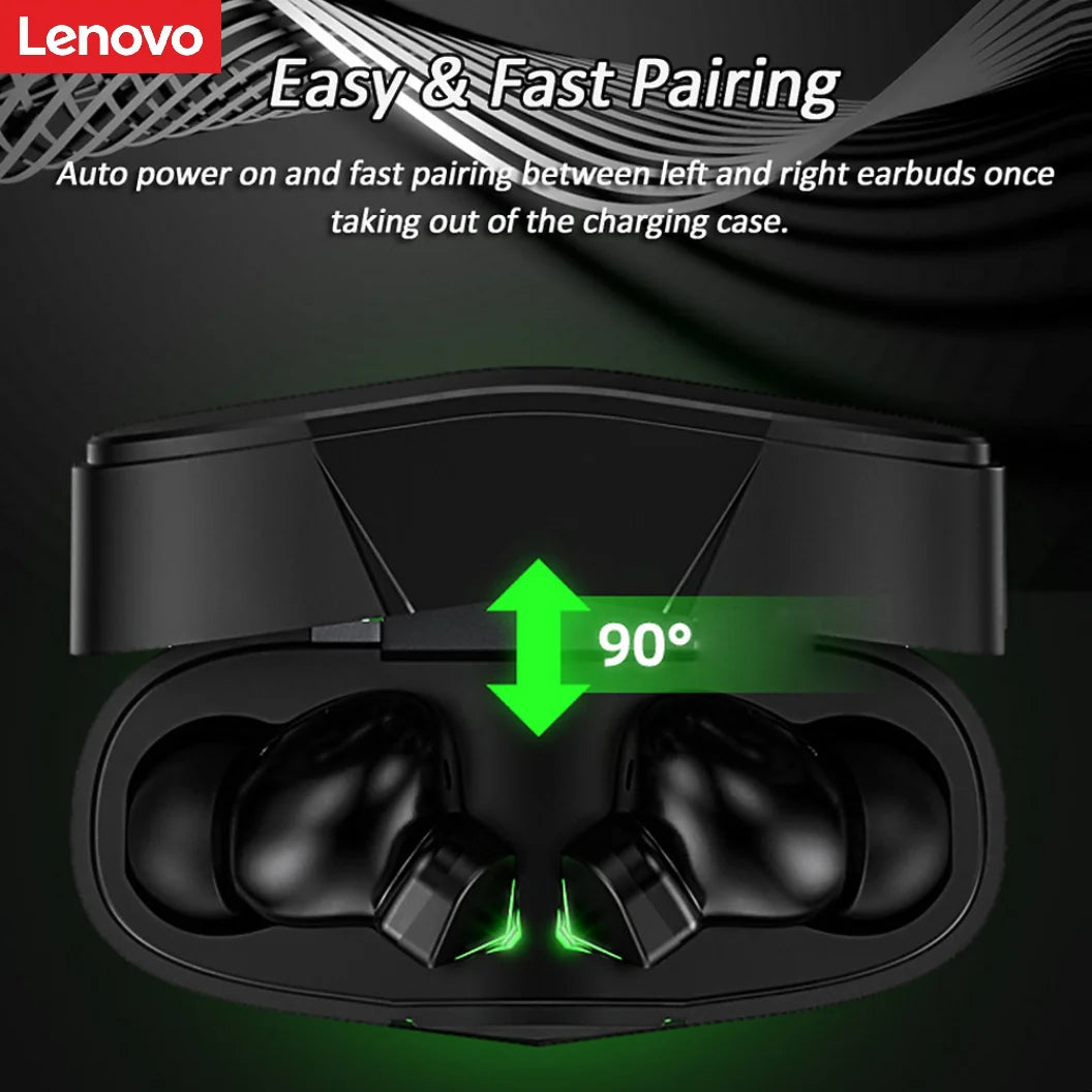 Lenovo LP6 Wireless BT 5.0 Earbuds Low Latency Gaming Headphone with Mic 300mAh Charging Case