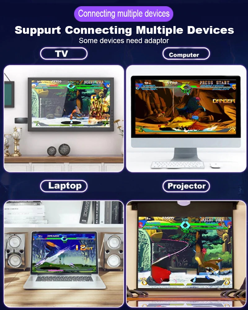 Game Stick M8 Retro Video Game 10000 20000 Portable Games Console with 2 Wireless Controller wireless video game console