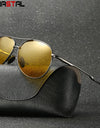 Men's Polarized Sunglasses UV400 Retro Pilot Male Sun Glasses Metal Eyeglasses Frame Driving Fishing Cycling Sunscreen Eyewear
