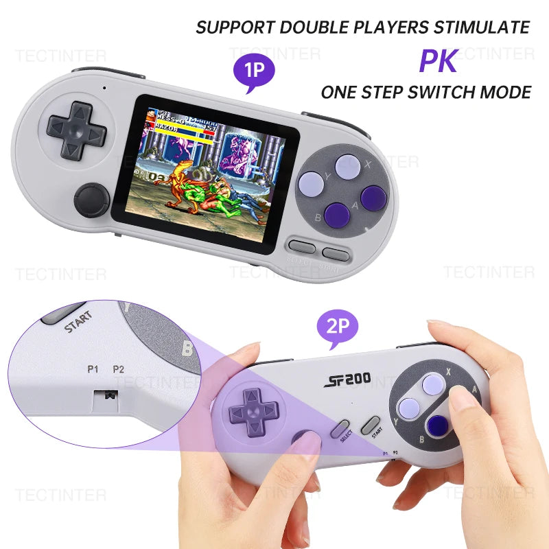 SF2000 Mini Handheld Game Console 3 inch IPS Screen Video Game Console Built-in 11000+ Games Retro TV Game Player AV Output