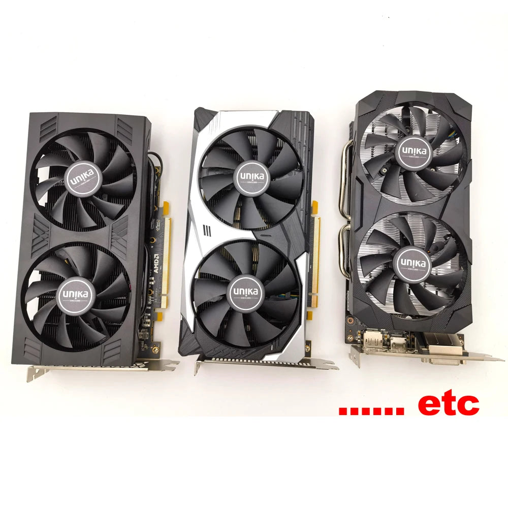 Unika AMD RX580 8GB 2048SP Gaming Graphics Card GDDR5 256Bit PCI Express 3.0 ×16 8Pin Radeon GPU RX 580 Series placa de video