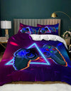 Gaming Bed Duvet Cover Set Twin,Gamer Bedding Sets for Boys Kids,Game King Size Duvet Cover Set 2/3pcs Microfiber Game Bed Set